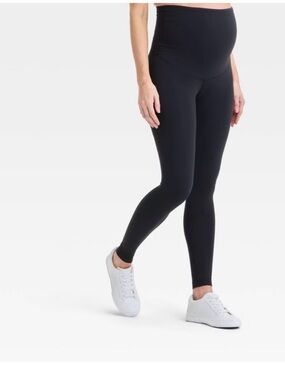 Maternity by Ingrid & Isabel Black Maternity Leggings and belly band (bundle